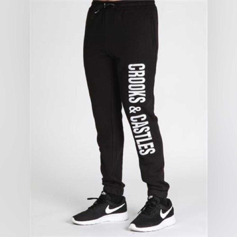 Crooks & Castles Men's Kushdana Vert Sweatpants black - retails 90$ NWT 4x